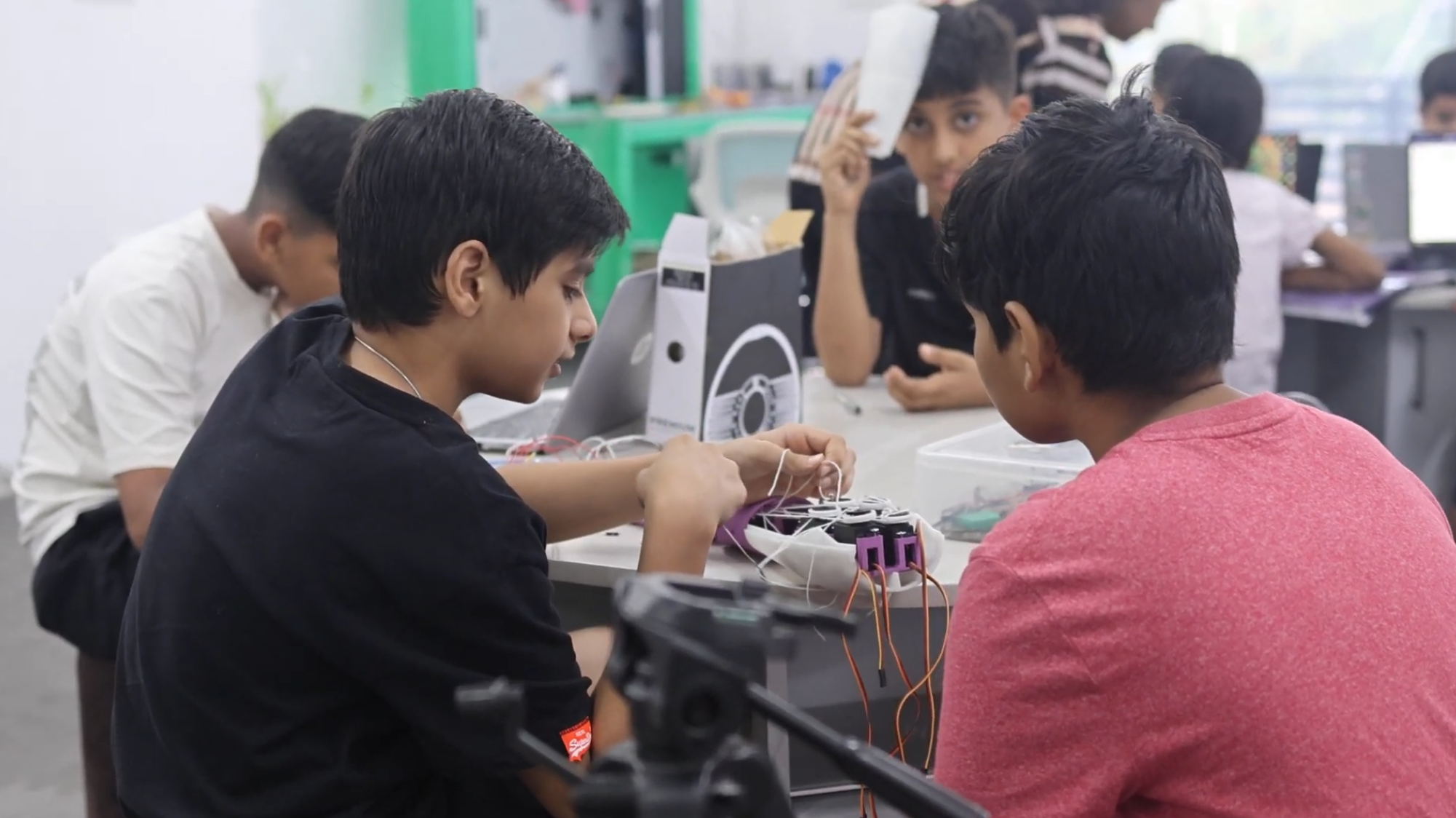 Student working on AI machine learning project at MittyVerse makerspace Gurugram