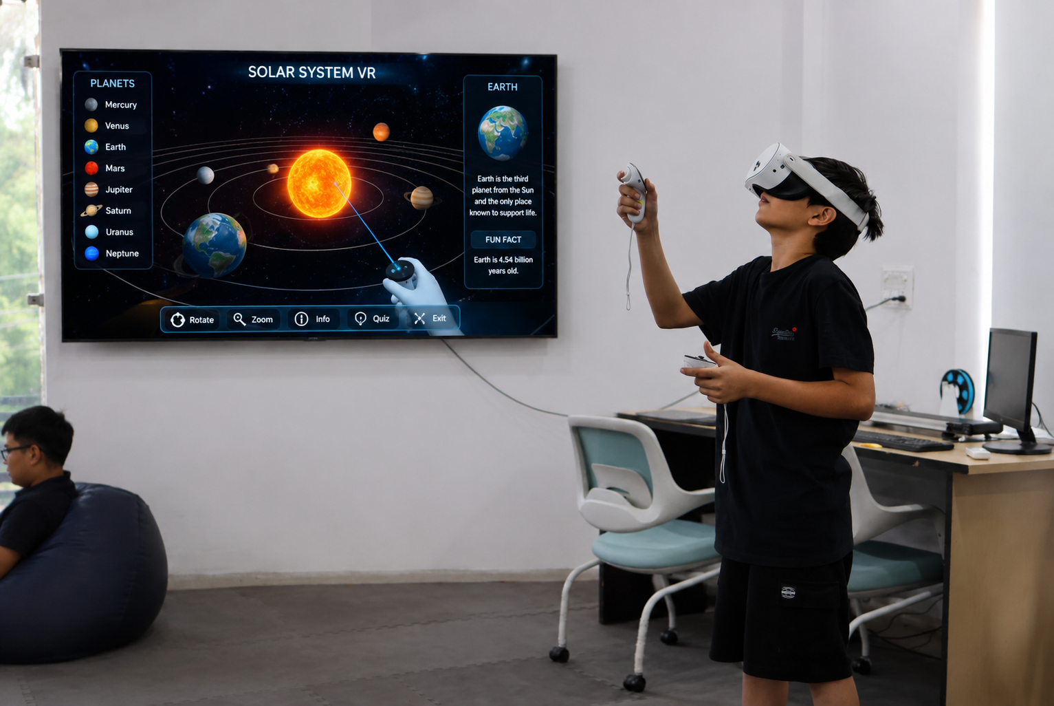 Difference between augmented reality AR and virtual reality VR explained for kids