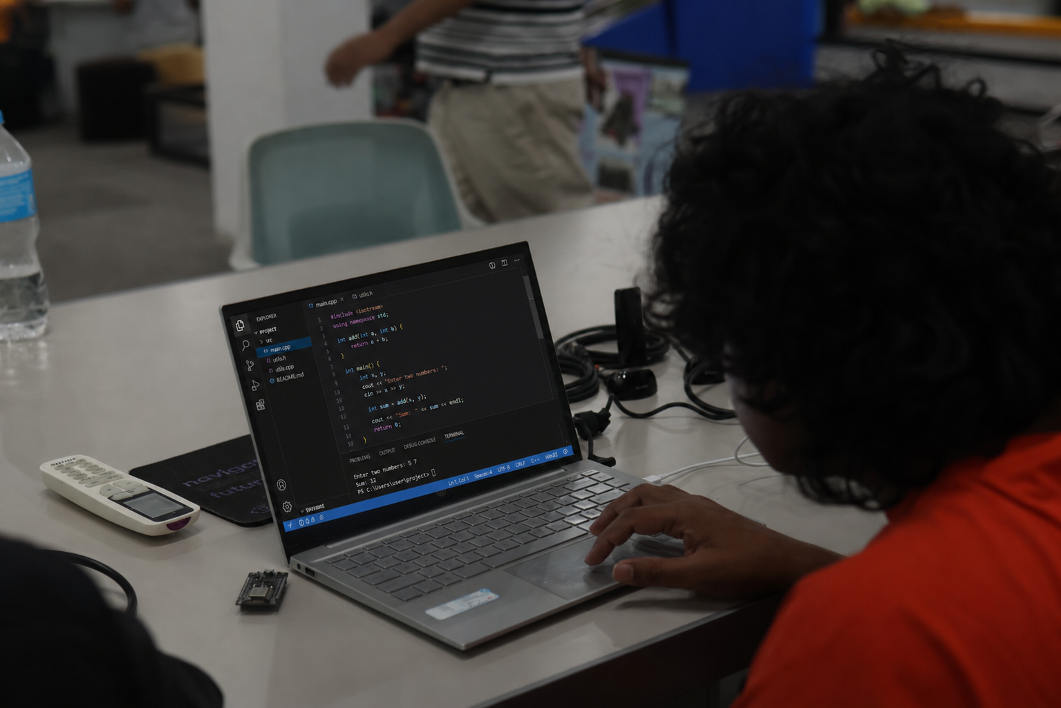 Student learning coding and programming at MittyVerse Gurugram
